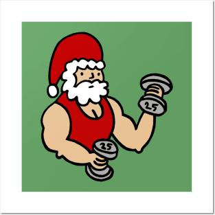 Sporty Santa Posters and Art